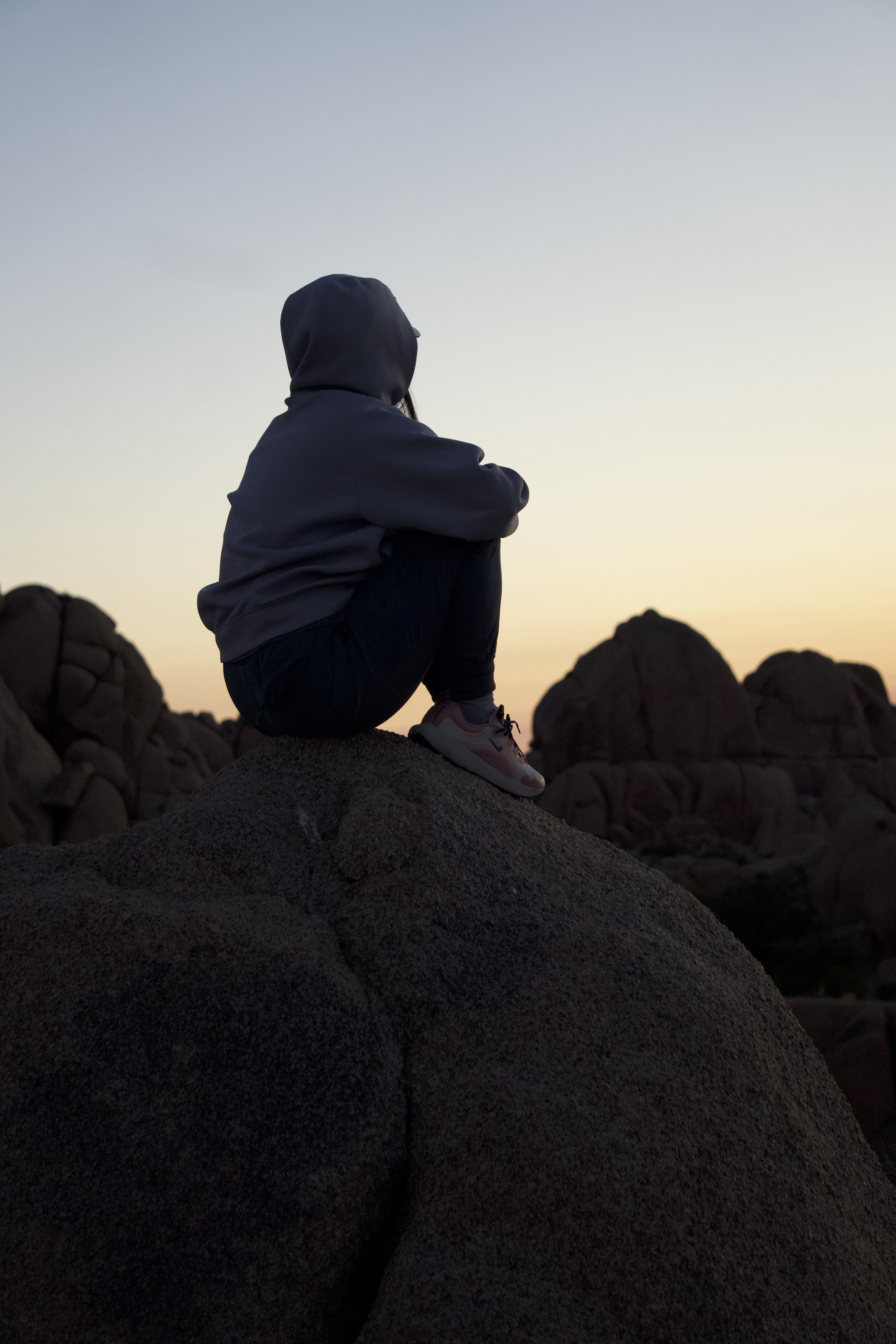 Watching the sunrise at Joshua Tree National Park