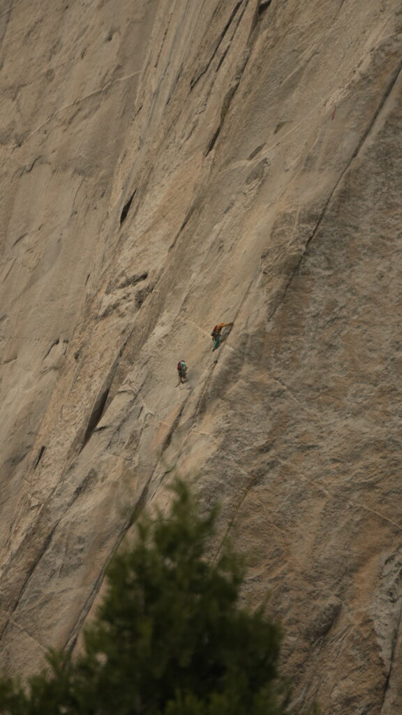 Two rock climbers on El Capitan