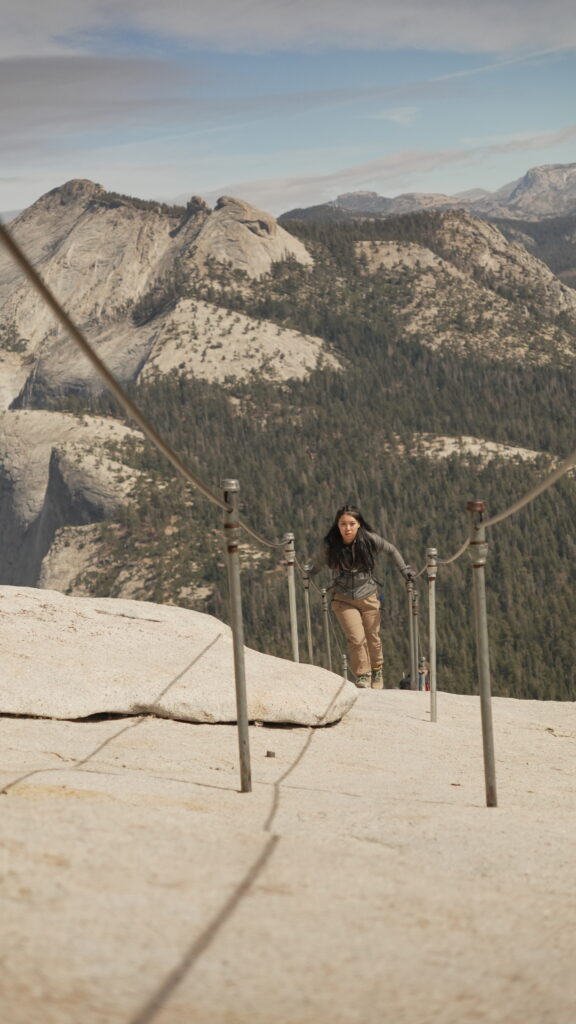 Ascending the last portion of the Half Dome cables