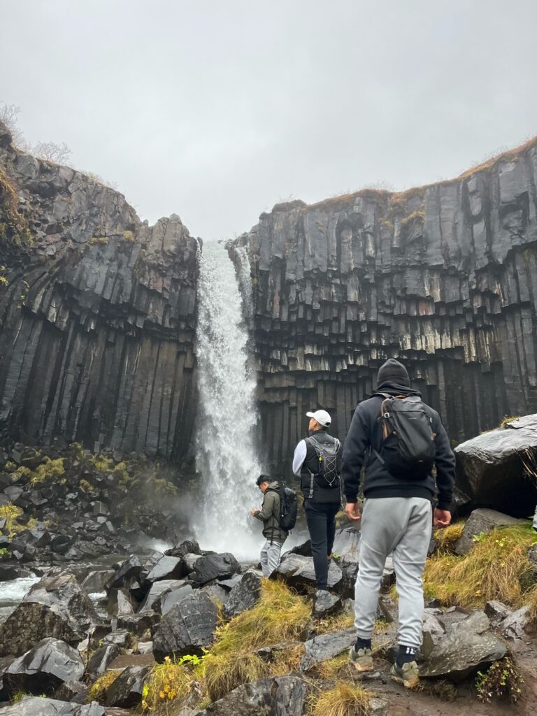 Hiking to Svartifoss at Skaftafell National Park