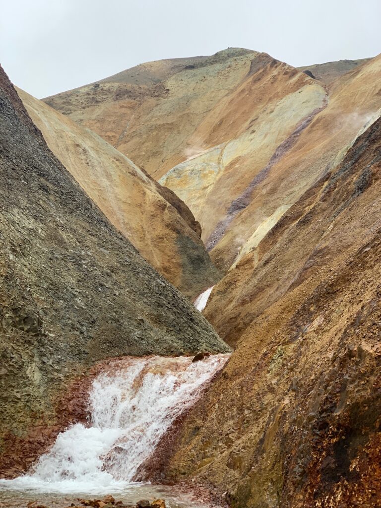 A small waterfall at Landmannalaugar