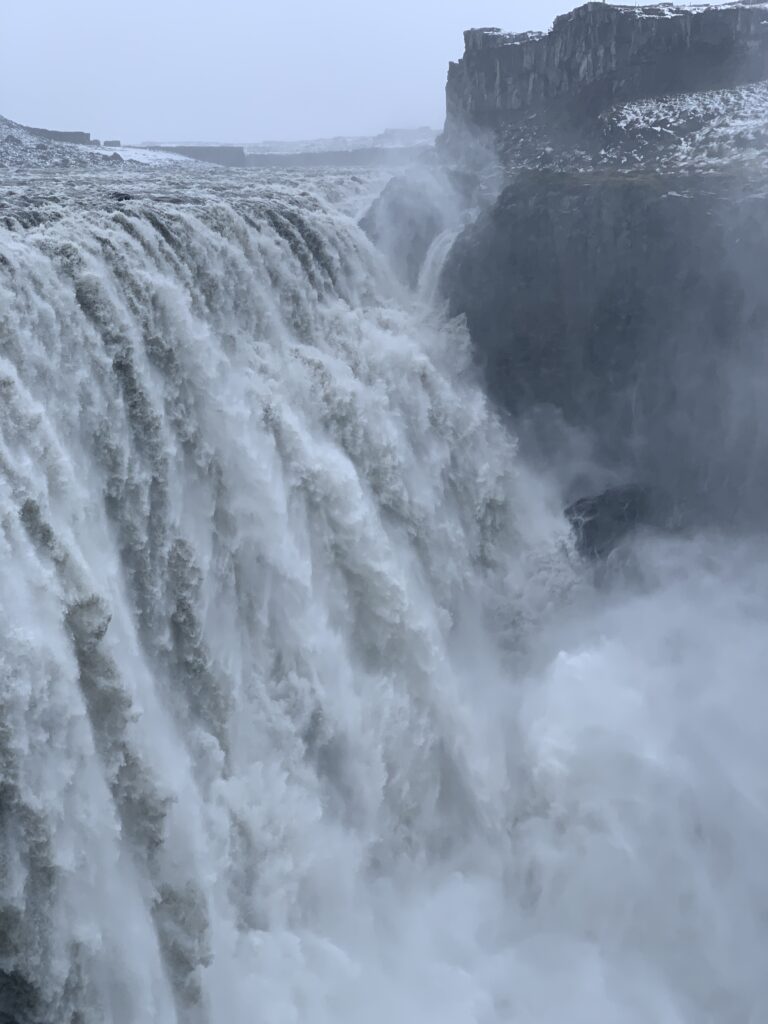 Close up shot of Dettifoss during October