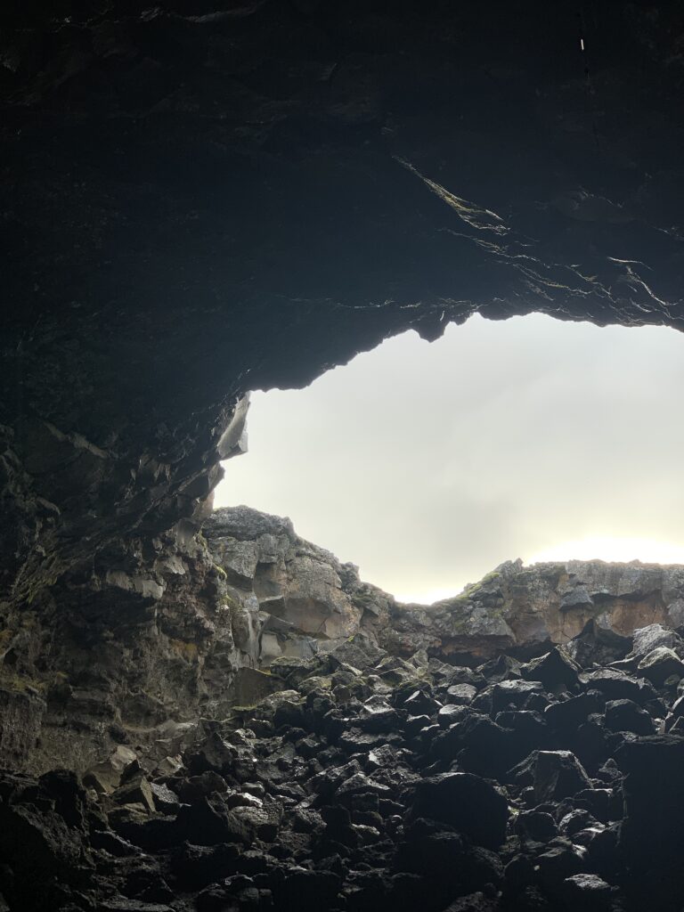 The interior of the Surtshellir lava cave