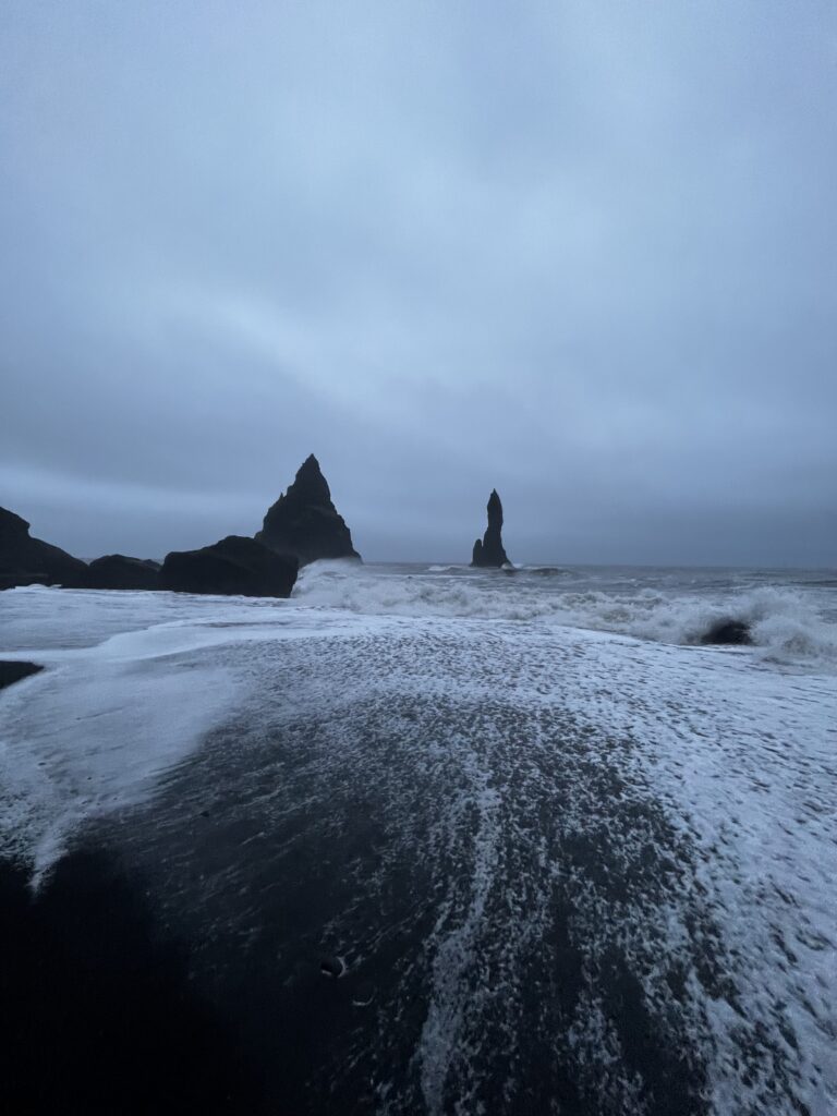 A cloudy day at Reynisfjara Beach