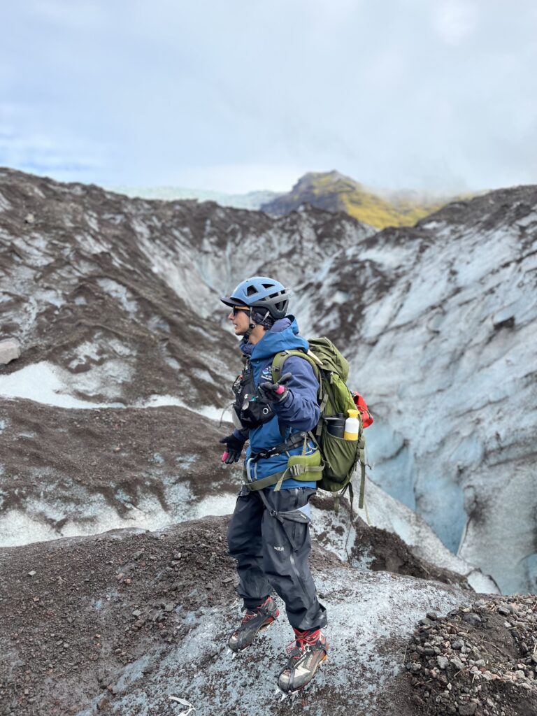 Taking a glacier hike tour at Vatnajökull National Park