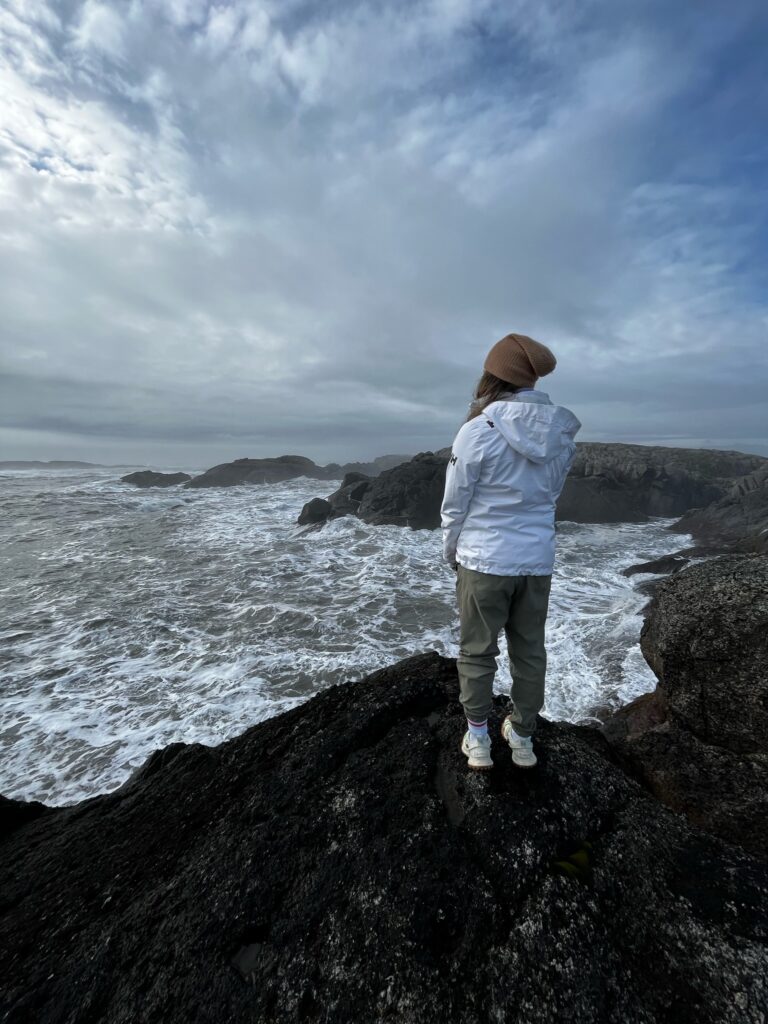 Watching the waves at the Stokksness peninsula