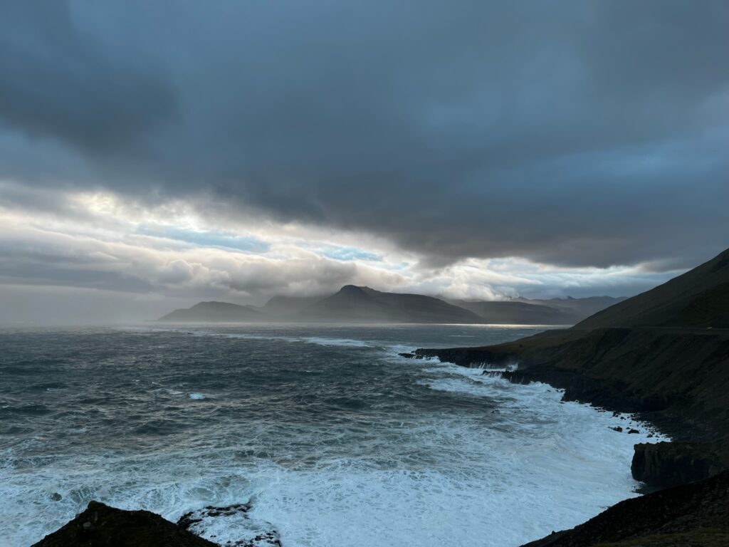 A cloudy afternoon on the eastern coast of Iceland