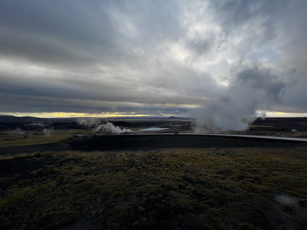 The Ring Road overlooking the Myvatn Nature Baths